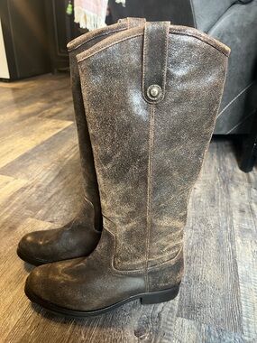 Brown Leather Tall Riding Boots - Frye